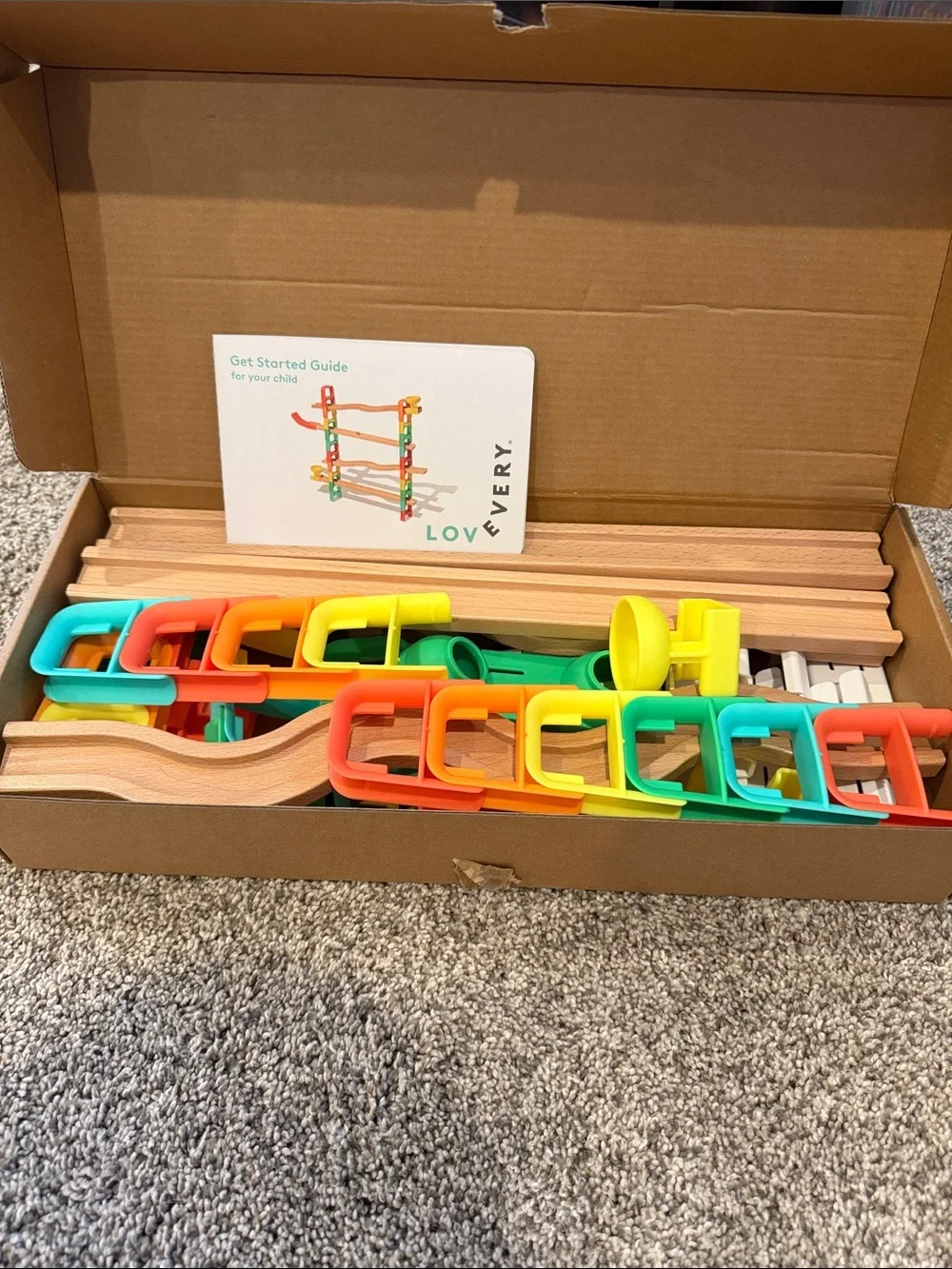 Lovevery Energy in Motion Wooden Ball Ramps for Age 4